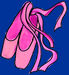 Ballet toe shoes illustration