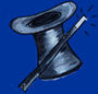 Top Hat and wand illustration